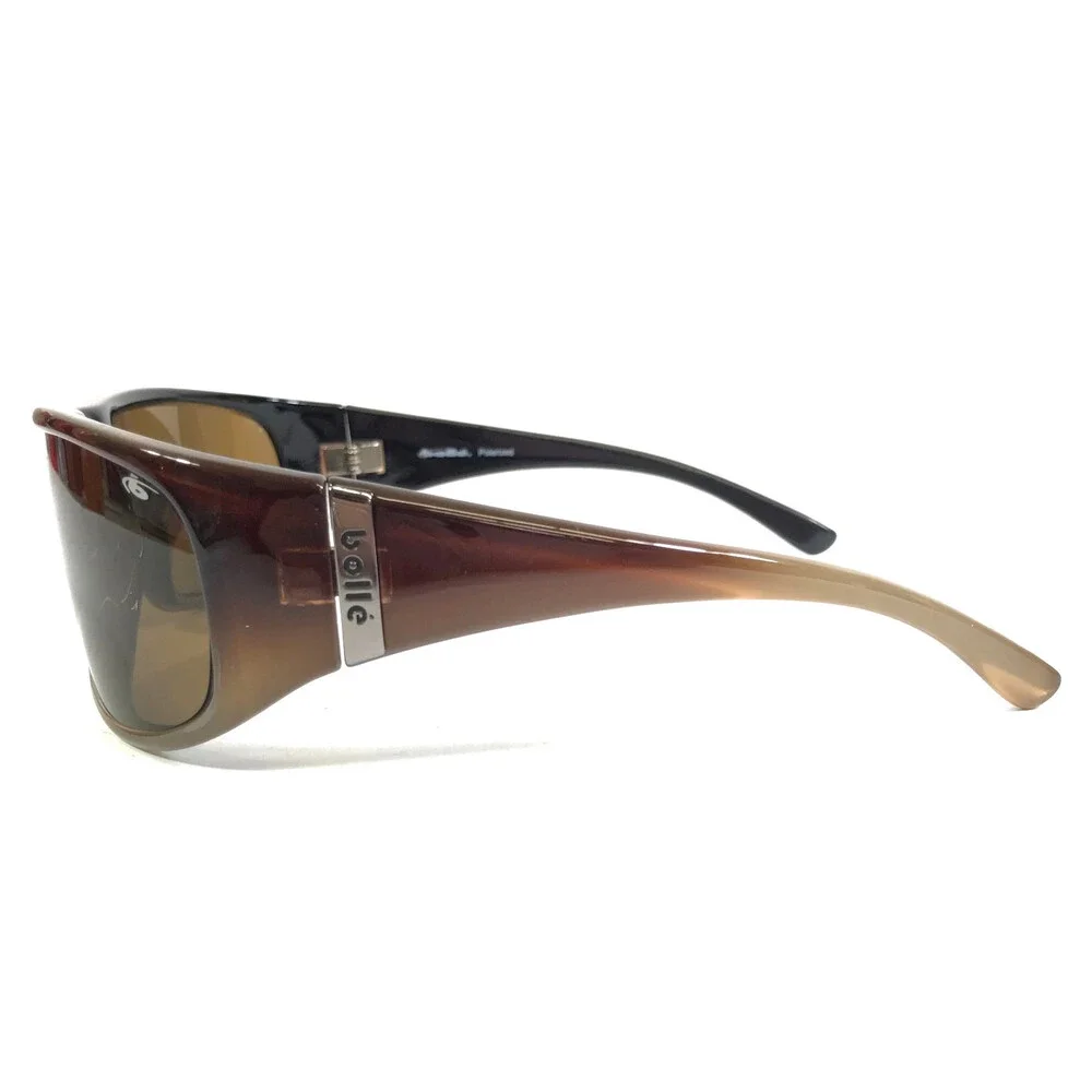 Bolle Sunglasses Faze 10967 Polished Brown Wrap Frames w/ Brown Polarized Lenses